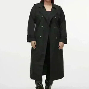 Talbots Trench Coat Black Vintage Medium Great Condition